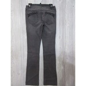 NWOT Ellemenno 3R embroidered black bootcut jeans 98583